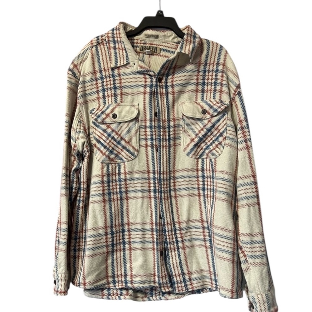 Duluth Trading Co Red and Blue Plaid Shirt